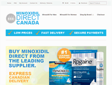 Tablet Screenshot of minoxidildirect.com